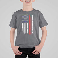 Patriotic Drummer T Shirt For Kid Percussionist Gift Drumming Drumsticks American Flag