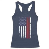 Patriotic Drummer Racerback Tank Top Percussionist Gift Drumming Drumsticks American Flag
