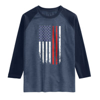 Patriotic Drummer Raglan Shirt Percussionist Gift Drumming Drumsticks American Flag