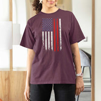 Patriotic Drummer T Shirt For Women Percussionist Gift Drumming Drumsticks American Flag