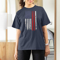 Patriotic Drummer T Shirt For Women Percussionist Gift Drumming Drumsticks American Flag