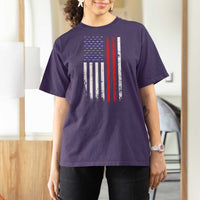 Patriotic Drummer T Shirt For Women Percussionist Gift Drumming Drumsticks American Flag