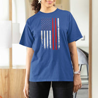 Patriotic Drummer T Shirt For Women Percussionist Gift Drumming Drumsticks American Flag