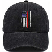 Patriotic Drummer Washed Cotton Baseball Cap Percussionist Gift Drumming Drumsticks American Flag