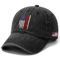 Patriotic Drummer Washed Cotton Baseball Cap Percussionist Gift Drumming Drumsticks American Flag