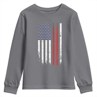 Patriotic Drummer Youth Sweatshirt Percussionist Gift Drumming Drumsticks American Flag