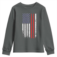 Patriotic Drummer Youth Sweatshirt Percussionist Gift Drumming Drumsticks American Flag