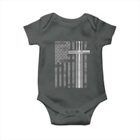Christian Drummer Baby Onesie American Flag Drumsticks Religious Faith Cross Patriotic