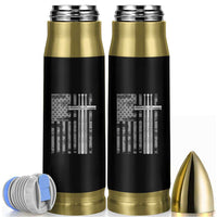Christian Drummer Bullet Tumbler American Flag Drumsticks Religious Faith Cross Patriotic