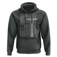 Christian Drummer Hoodie American Flag Drumsticks Religious Faith Cross Patriotic