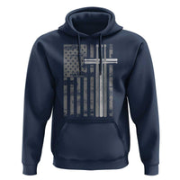 Christian Drummer Hoodie American Flag Drumsticks Religious Faith Cross Patriotic