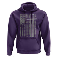 Christian Drummer Hoodie American Flag Drumsticks Religious Faith Cross Patriotic