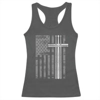 Christian Drummer Racerback Tank Top American Flag Drumsticks Religious Faith Cross Patriotic