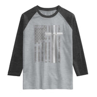 Christian Drummer Raglan Shirt American Flag Drumsticks Religious Faith Cross Patriotic
