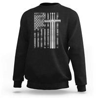 Christian Drummer Sweatshirt American Flag Drumsticks Religious Faith Cross Patriotic