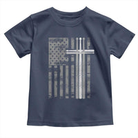 Christian Drummer Toddler T Shirt American Flag Drumsticks Religious Faith Cross Patriotic