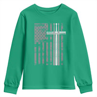 Christian Drummer Youth Sweatshirt American Flag Drumsticks Religious Faith Cross Patriotic