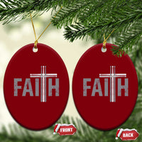 Christian Drummer Ceramic Ornament Faith Drum Stick Cross