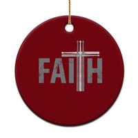 Christian Drummer Ceramic Ornament Faith Drum Stick Cross