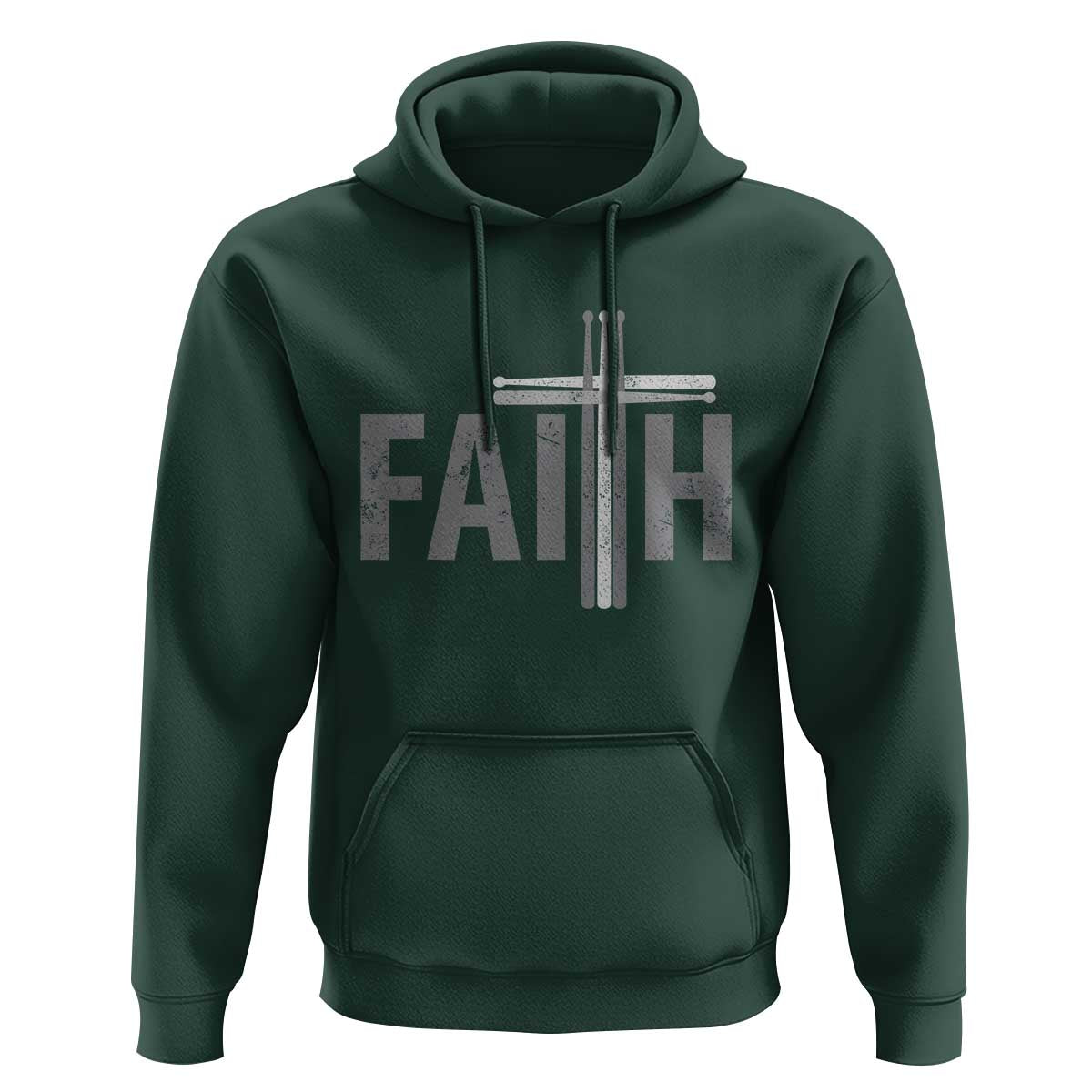 Christian Drummer Hoodie Faith Drum Stick Cross