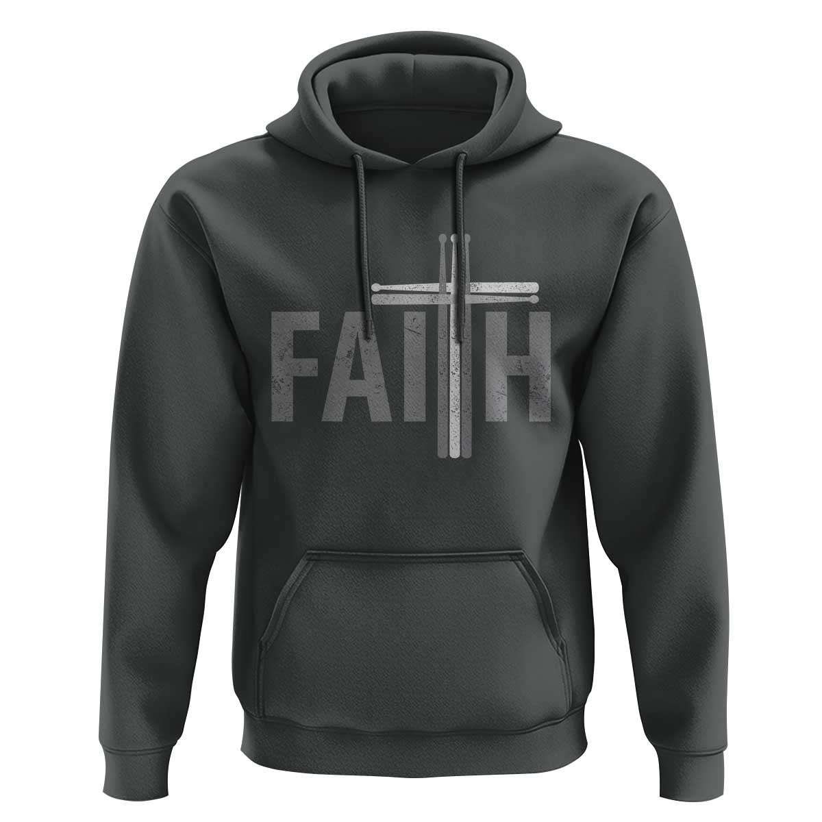 Christian Drummer Hoodie Faith Drum Stick Cross