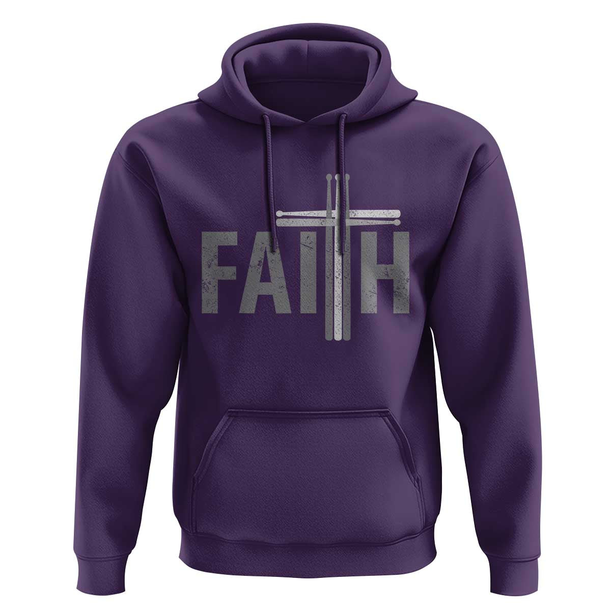 Christian Drummer Hoodie Faith Drum Stick Cross