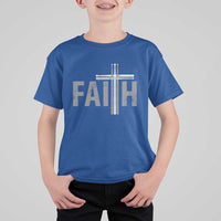 Christian Drummer T Shirt For Kid Faith Drum Stick Cross