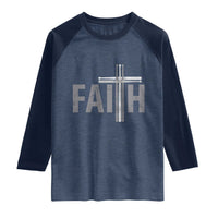 Christian Drummer Raglan Shirt Faith Drum Stick Cross