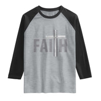 Christian Drummer Raglan Shirt Faith Drum Stick Cross