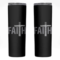 Christian Drummer Skinny Tumbler Faith Drum Stick Cross