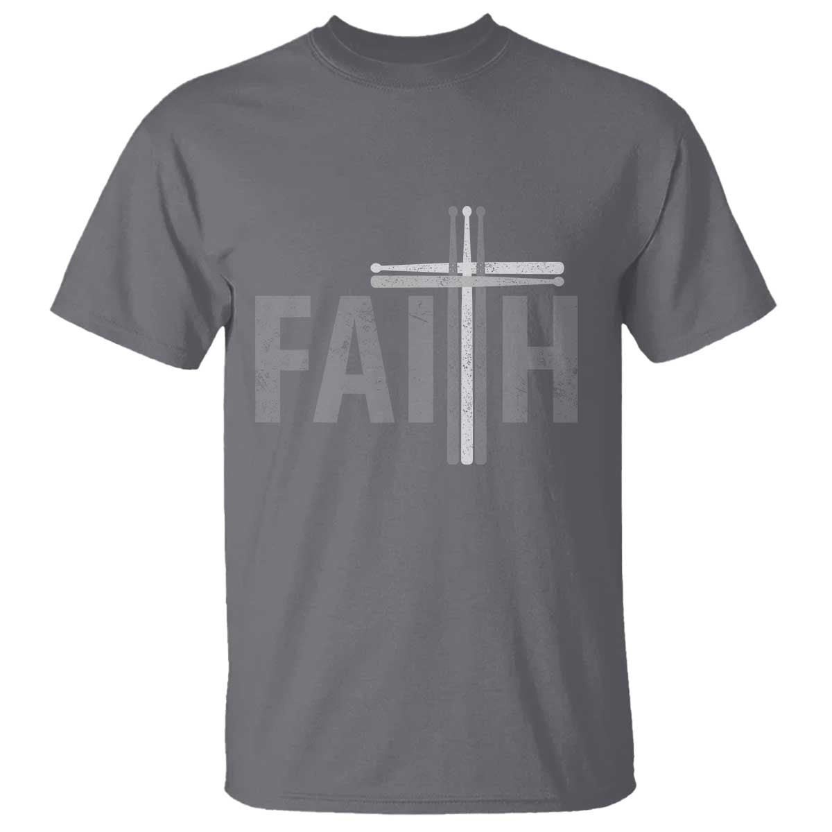 Christian Drummer T Shirt Faith Drum Stick Cross