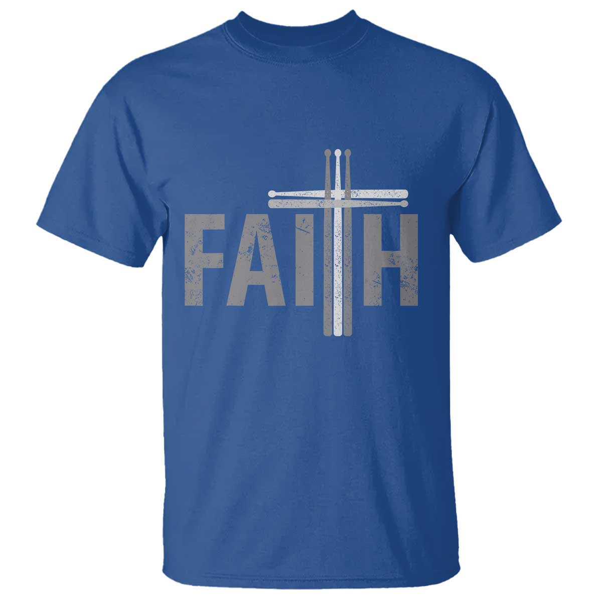 Christian Drummer T Shirt Faith Drum Stick Cross