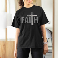 Christian Drummer T Shirt For Women Faith Drum Stick Cross