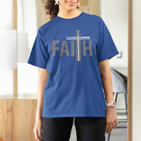 Christian Drummer T Shirt For Women Faith Drum Stick Cross