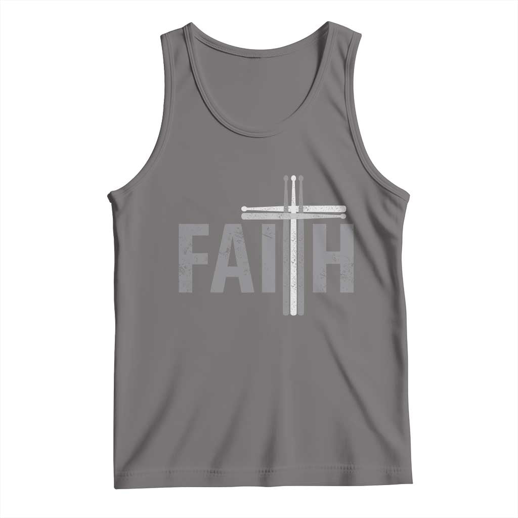 Christian Drummer Tank Top Faith Drum Stick Cross