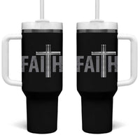 Christian Drummer Tumbler With Handle Faith Drum Stick Cross