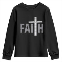 Christian Drummer Youth Sweatshirt Faith Drum Stick Cross