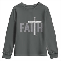 Christian Drummer Youth Sweatshirt Faith Drum Stick Cross