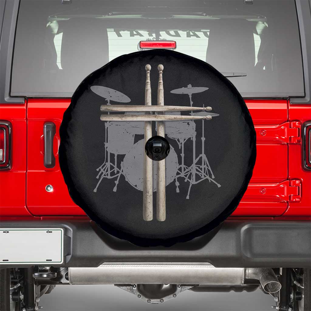 Christian Drummer Spare Tire Cover Drum Sticks Cross Percussionist Jesus Church
