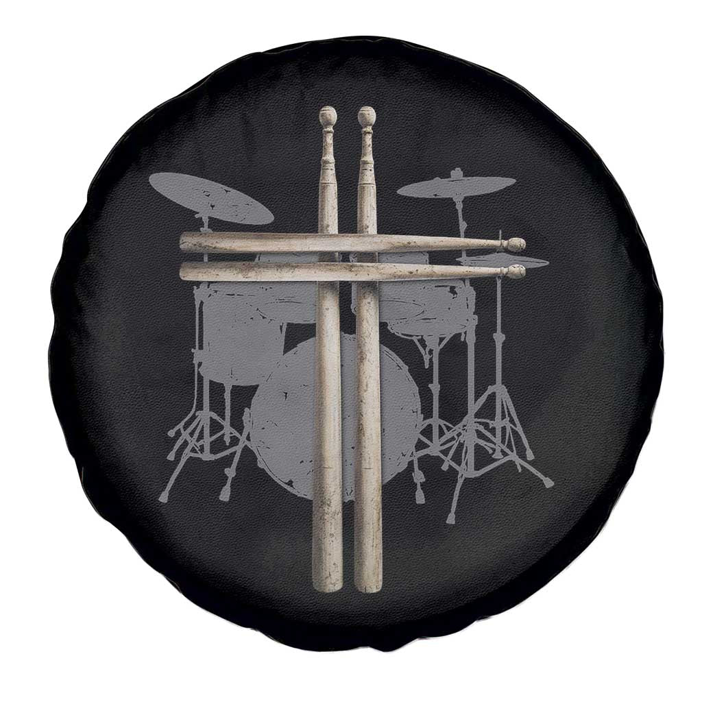 Christian Drummer Spare Tire Cover Drum Sticks Cross Percussionist Jesus Church