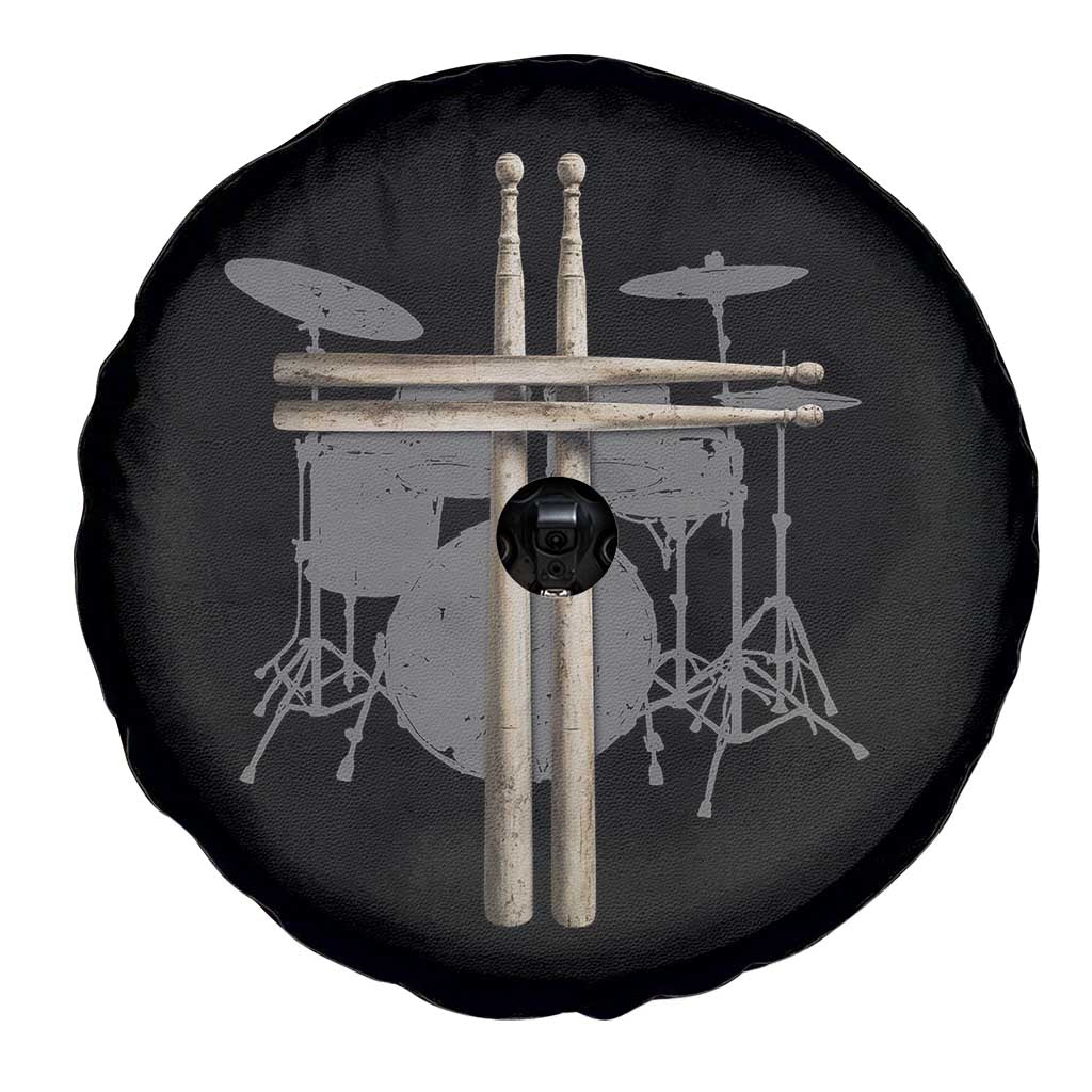 Christian Drummer Spare Tire Cover Drum Sticks Cross Percussionist Jesus Church