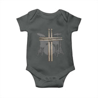 Christian Drummer Baby Onesie Drum Sticks Cross Percussionist Jesus Church