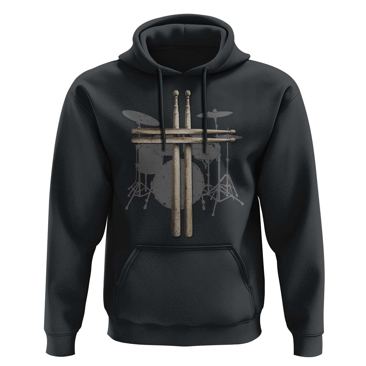 Christian Drummer Hoodie Drum Sticks Cross Percussionist Jesus Church