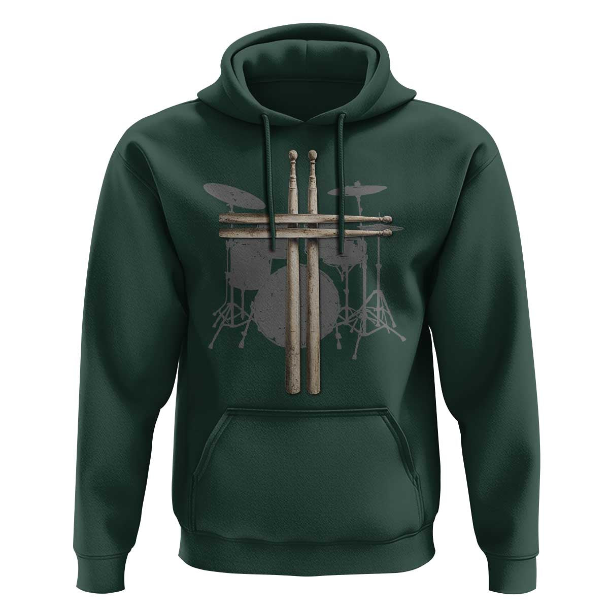 Christian Drummer Hoodie Drum Sticks Cross Percussionist Jesus Church
