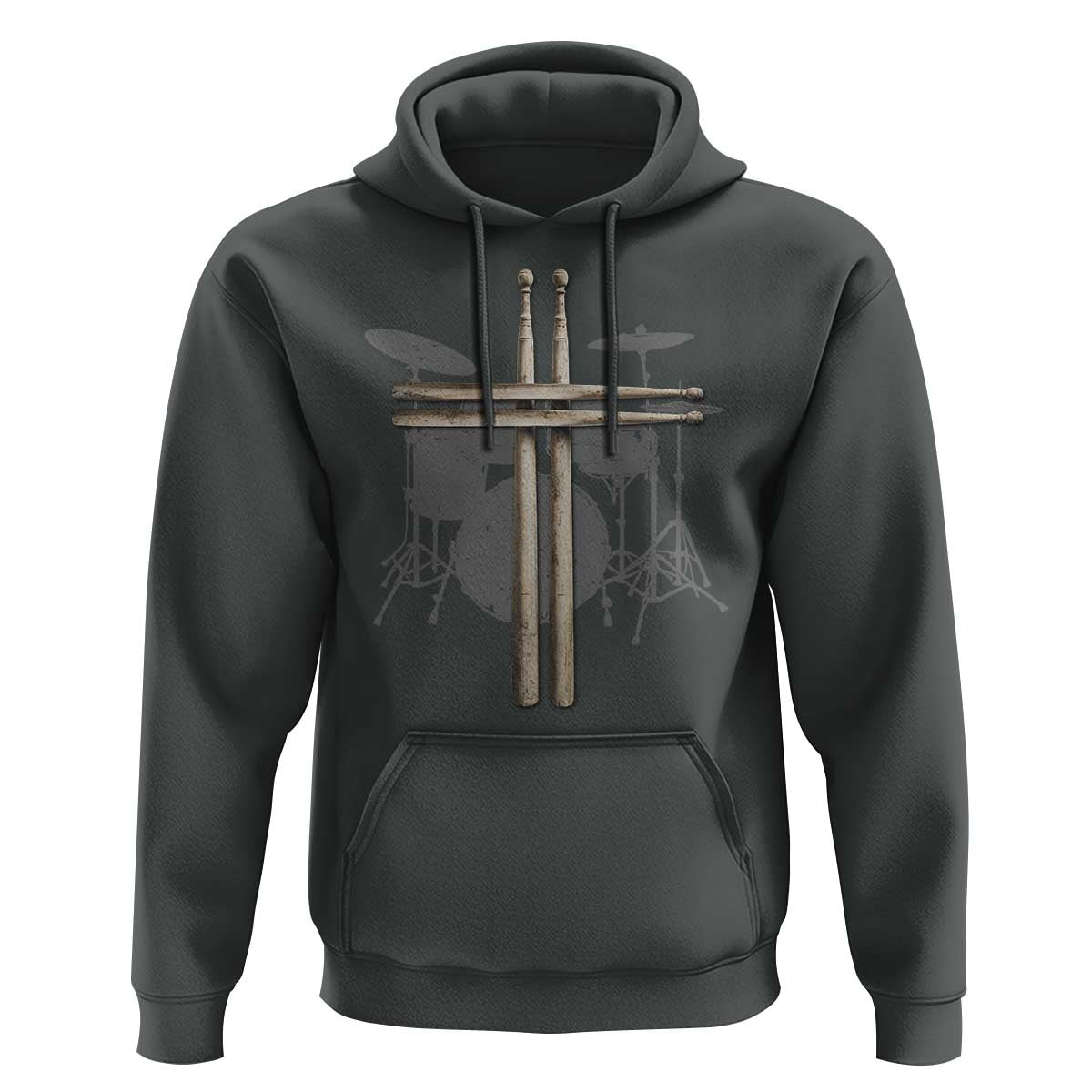 Christian Drummer Hoodie Drum Sticks Cross Percussionist Jesus Church