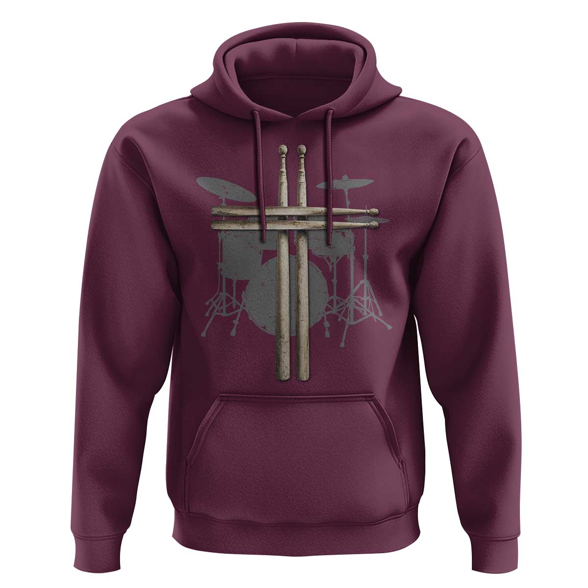 Christian Drummer Hoodie Drum Sticks Cross Percussionist Jesus Church