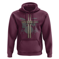 Christian Drummer Hoodie Drum Sticks Cross Percussionist Jesus Church