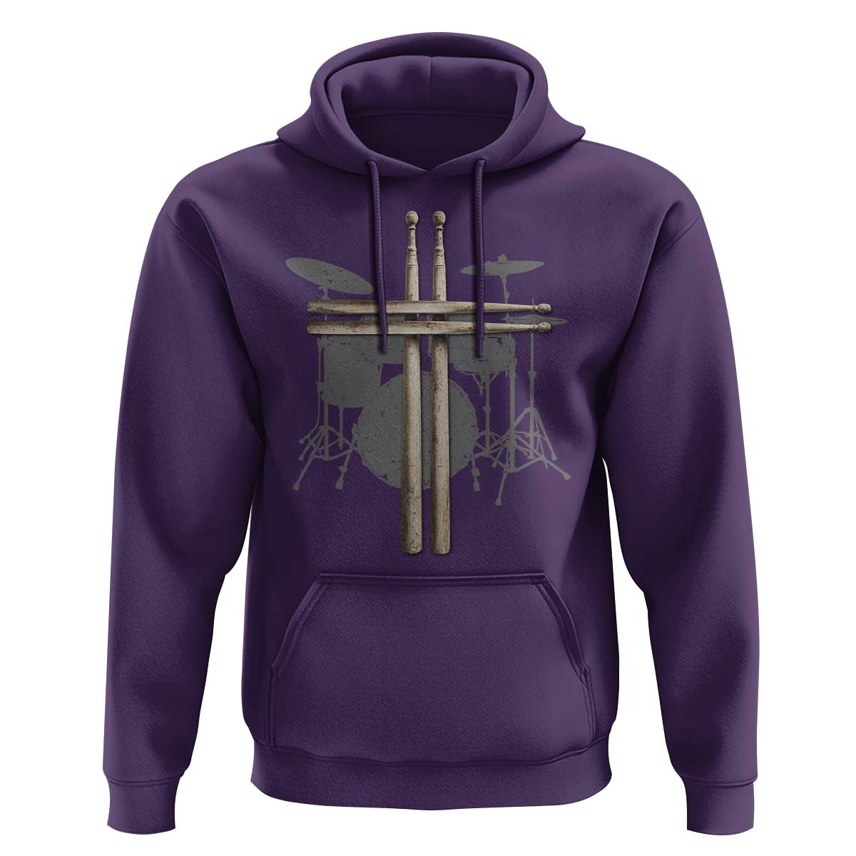 Christian Drummer Hoodie Drum Sticks Cross Percussionist Jesus Church
