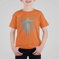 Christian Drummer T Shirt For Kid Drum Sticks Cross Percussionist Jesus Church