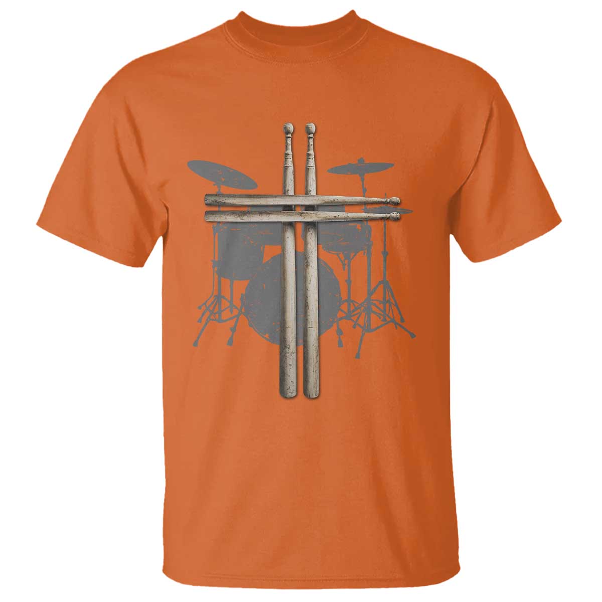 Christian Drummer T Shirt Drum Sticks Cross Percussionist Jesus Church